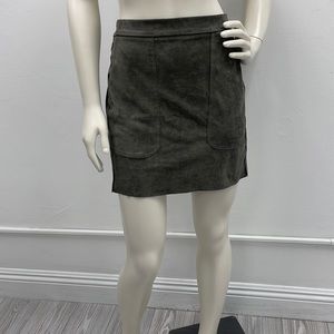 NWOT • Dark Olive Mini Skirt with Pockets